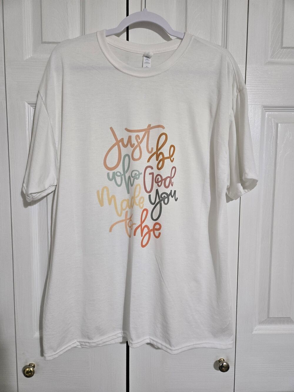 Jerzees xl women's white printed tshirt